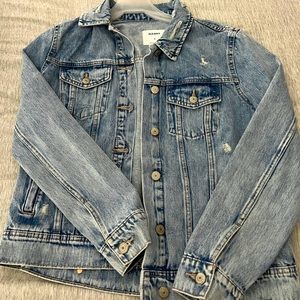 Old Navy distressed jean jacket!  *like new*